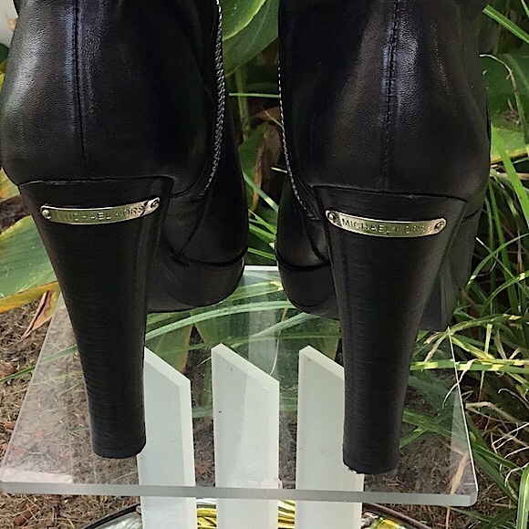 Michael Kors Black Veronica Platform Boots - Picture 6 of 16